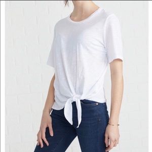 NWT Amour Vert ‘Annie’ Slub Tie Front Tee